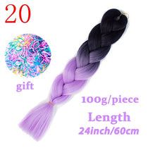 Load image into Gallery viewer, LISI HAIR 24 Inch Braiding Hair Extensions Jumbo Crochet Braids Synthetic Hair style 100g/Pc Pure Blonde Pink Green