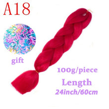 Load image into Gallery viewer, LISI HAIR 24 Inch Braiding Hair Extensions Jumbo Crochet Braids Synthetic Hair style 100g/Pc Pure Blonde Pink Green