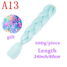 Load image into Gallery viewer, LISI HAIR 24 Inch Braiding Hair Extensions Jumbo Crochet Braids Synthetic Hair style 100g/Pc Pure Blonde Pink Green