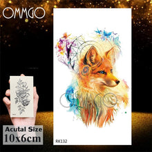Load image into Gallery viewer, Watercolor Astronaut Universe Temporary Tattoos Sticker For Kids Fake Tattoo Planets Star Tatoos Children Waterproof Space Man