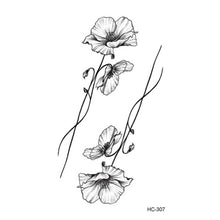 Load image into Gallery viewer, Hot 1PC Popular Ballet Black White Flowers Tattoos Sticker Temporary Drawing Body Art Fake Water Transfer