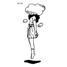 Load image into Gallery viewer, Hot 1PC Popular Ballet Black White Flowers Tattoos Sticker Temporary Drawing Body Art Fake Water Transfer