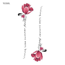 Load image into Gallery viewer, HXMAN Flower Temporary Tattoos for Women Hand Tattoo Sticker Fashion Body Art Waterproof Arm Fake Tatoo Paper 9.8X6cm P-013
