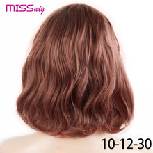 Load image into Gallery viewer, MISS WIG Short Water Wave Synthetic Hair 8Colors  Available Wig For Women Heat Resistant Fiber Daily False Hair
