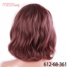 Load image into Gallery viewer, MISS WIG Short Water Wave Synthetic Hair 8Colors  Available Wig For Women Heat Resistant Fiber Daily False Hair
