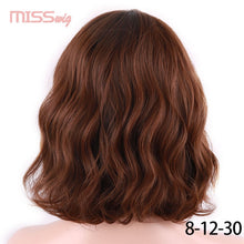 Load image into Gallery viewer, MISS WIG Short Water Wave Synthetic Hair 8Colors  Available Wig For Women Heat Resistant Fiber Daily False Hair
