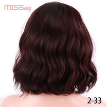 Load image into Gallery viewer, MISS WIG Short Water Wave Synthetic Hair 8Colors  Available Wig For Women Heat Resistant Fiber Daily False Hair
