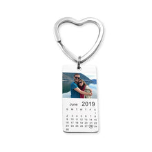 Load image into Gallery viewer, MYLONGINGCHARM  personalized colour photo calendar keychain love date gift for women family gift
