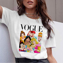 Load image into Gallery viewer, Women 2020 Summer Graphic Tee Shirt Femme Funny Princess Vogue Harajuku T Shirt Korean Tops Kawaii Streetwear Camiseta Mujer
