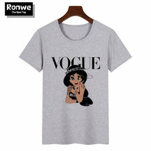 Load image into Gallery viewer, Women 2020 Summer Graphic Tee Shirt Femme Funny Princess Vogue Harajuku T Shirt Korean Tops Kawaii Streetwear Camiseta Mujer
