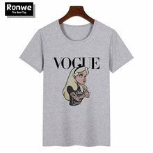 Load image into Gallery viewer, Women 2020 Summer Graphic Tee Shirt Femme Funny Princess Vogue Harajuku T Shirt Korean Tops Kawaii Streetwear Camiseta Mujer
