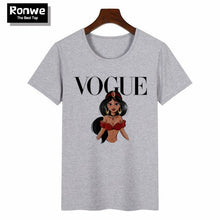 Load image into Gallery viewer, Women 2020 Summer Graphic Tee Shirt Femme Funny Princess Vogue Harajuku T Shirt Korean Tops Kawaii Streetwear Camiseta Mujer
