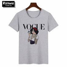 Load image into Gallery viewer, Women 2020 Summer Graphic Tee Shirt Femme Funny Princess Vogue Harajuku T Shirt Korean Tops Kawaii Streetwear Camiseta Mujer
