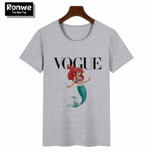 Load image into Gallery viewer, Women 2020 Summer Graphic Tee Shirt Femme Funny Princess Vogue Harajuku T Shirt Korean Tops Kawaii Streetwear Camiseta Mujer
