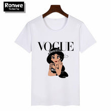 Load image into Gallery viewer, Women 2020 Summer Graphic Tee Shirt Femme Funny Princess Vogue Harajuku T Shirt Korean Tops Kawaii Streetwear Camiseta Mujer

