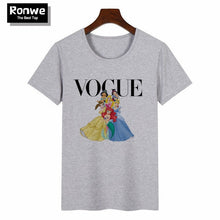 Load image into Gallery viewer, Women 2020 Summer Graphic Tee Shirt Femme Funny Princess Vogue Harajuku T Shirt Korean Tops Kawaii Streetwear Camiseta Mujer
