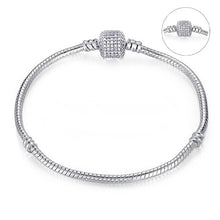 Load image into Gallery viewer, BAOPON High Quality Authentic Silver Color Snake Chain Fine Bracelet Fit European Charm Bracelet for Women DIY Jewelry Making
