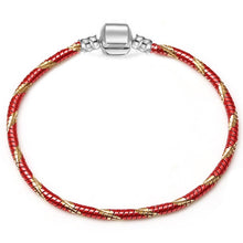 Load image into Gallery viewer, BAOPON High Quality Authentic Silver Color Snake Chain Fine Bracelet Fit European Charm Bracelet for Women DIY Jewelry Making
