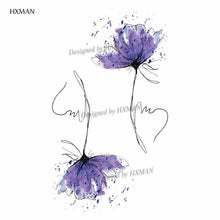 Load image into Gallery viewer, HXMAN Flower Temporary Tattoos for Women Hand Tattoo Sticker Fashion Body Art Waterproof Arm Fake Tatoo Paper 9.8X6cm P-013
