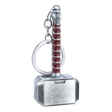 Load image into Gallery viewer, RJ The Avengers 4 Thor Hammer Metal Keychains The Dark World Weapon Iron Man Keyring For Women Movie Fans Jewelry Accessories
