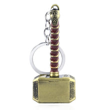 Load image into Gallery viewer, RJ The Avengers 4 Thor Hammer Metal Keychains The Dark World Weapon Iron Man Keyring For Women Movie Fans Jewelry Accessories
