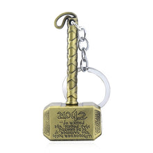 Load image into Gallery viewer, RJ The Avengers 4 Thor Hammer Metal Keychains The Dark World Weapon Iron Man Keyring For Women Movie Fans Jewelry Accessories
