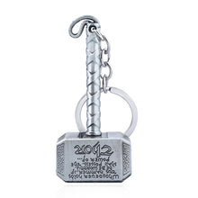 Load image into Gallery viewer, RJ The Avengers 4 Thor Hammer Metal Keychains The Dark World Weapon Iron Man Keyring For Women Movie Fans Jewelry Accessories
