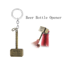 Load image into Gallery viewer, RJ The Avengers 4 Thor Hammer Metal Keychains The Dark World Weapon Iron Man Keyring For Women Movie Fans Jewelry Accessories

