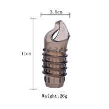 Load image into Gallery viewer, Silicone Penis Ring Adults Sex Toy for Men Vagina Condom Ribbed Multi Functional Dildo Girth Enhancer Anal Butt Plug Dick Sleeve
