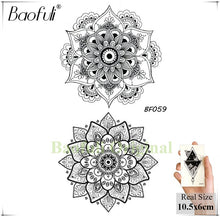 Load image into Gallery viewer, Baofuli Waterproof Temporary Sticker Geometric Planet Jellyfish Tattoo Black Triangle Tattoos Body Arm Men Fake Tatoos Chains
