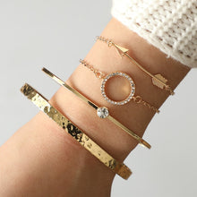 Load image into Gallery viewer, New Arrival Bracelet Sets Minimalist Gold Silver Color Hollow Lotus Bangle Bracelets Gift for Women Exquisite Party Jewelry
