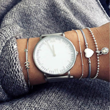 Load image into Gallery viewer, New Arrival Bracelet Sets Minimalist Gold Silver Color Hollow Lotus Bangle Bracelets Gift for Women Exquisite Party Jewelry
