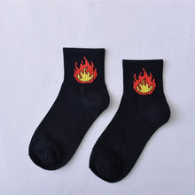Load image into Gallery viewer, Women Daily Socks Harajuku Korea Japanese Cotton Kitten Flame Ulzzang Socks Men Chinese Cactus Gun Shark Alien Christmas Socks
