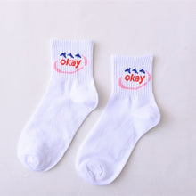 Load image into Gallery viewer, Women Daily Socks Harajuku Korea Japanese Cotton Kitten Flame Ulzzang Socks Men Chinese Cactus Gun Shark Alien Christmas Socks
