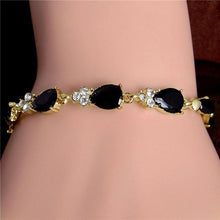 Load image into Gallery viewer, MISANANRYNE New 5 colors Beautiful Bracelet for Women Colorful Austrian Crystal Fashion Heart Chain Bracelet Wholesale
