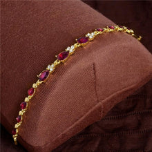 Load image into Gallery viewer, MISANANRYNE New 5 colors Beautiful Bracelet for Women Colorful Austrian Crystal Fashion Heart Chain Bracelet Wholesale
