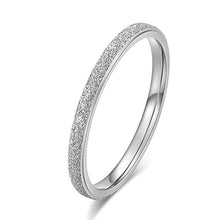 Load image into Gallery viewer, KNOCK High quality Fashion Simple Scrub Stainless Steel Women 's Rings 2 mm Width Rose Gold Color Finger  Gift For Girl Jewelry
