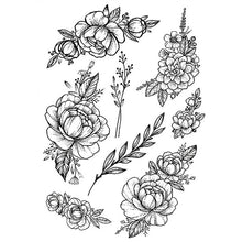 Load image into Gallery viewer, 1 PC Fashion Women Girl Temporary Tattoo Sticker Black Roses Design Full Flower Arm Body Art Big Large Fake Tattoo Sticker
