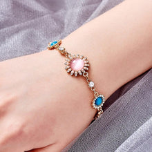 Load image into Gallery viewer, MISANANRYNE New 5 colors Beautiful Bracelet for Women Colorful Austrian Crystal Fashion Heart Chain Bracelet Wholesale
