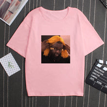 Load image into Gallery viewer, My Depression My Brain My Anxiety Letter Print Pink T Shirt Spoof Personality Vogue New Harajuku Casual Loose Women Top Clothing
