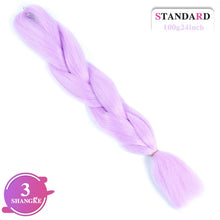 Load image into Gallery viewer, SHANGKE Pink Purple Blue Blonde Color Synthetic Jumbo Braids Ombre Braiding Hair Extension White Women
