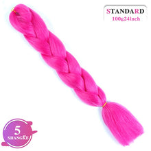 Load image into Gallery viewer, SHANGKE Pink Purple Blue Blonde Color Synthetic Jumbo Braids Ombre Braiding Hair Extension White Women
