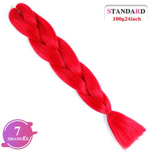Load image into Gallery viewer, SHANGKE Pink Purple Blue Blonde Color Synthetic Jumbo Braids Ombre Braiding Hair Extension White Women
