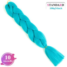 Load image into Gallery viewer, SHANGKE Pink Purple Blue Blonde Color Synthetic Jumbo Braids Ombre Braiding Hair Extension White Women
