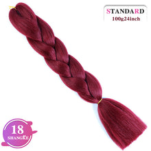 Load image into Gallery viewer, SHANGKE Pink Purple Blue Blonde Color Synthetic Jumbo Braids Ombre Braiding Hair Extension White Women

