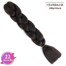 Load image into Gallery viewer, SHANGKE Pink Purple Blue Blonde Color Synthetic Jumbo Braids Ombre Braiding Hair Extension White Women
