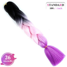 Load image into Gallery viewer, SHANGKE Pink Purple Blue Blonde Color Synthetic Jumbo Braids Ombre Braiding Hair Extension White Women
