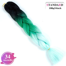 Load image into Gallery viewer, SHANGKE Pink Purple Blue Blonde Color Synthetic Jumbo Braids Ombre Braiding Hair Extension White Women

