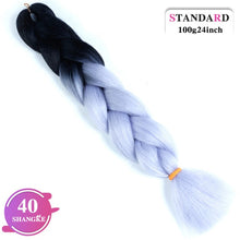 Load image into Gallery viewer, SHANGKE Pink Purple Blue Blonde Color Synthetic Jumbo Braids Ombre Braiding Hair Extension White Women
