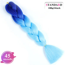 Load image into Gallery viewer, SHANGKE Pink Purple Blue Blonde Color Synthetic Jumbo Braids Ombre Braiding Hair Extension White Women
